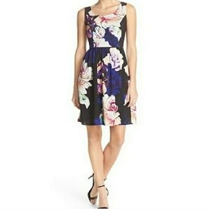 NWT Adrianna Papell Floral Chiffon Fit & Flare